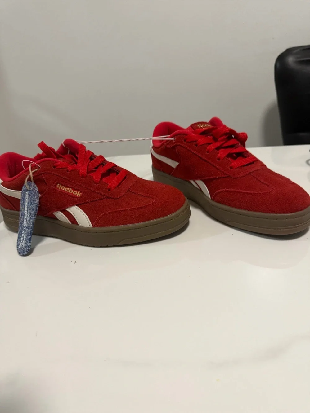 Reebok Red Suede Gum Sole Retro Sneakers Women’s 7.5 NWT